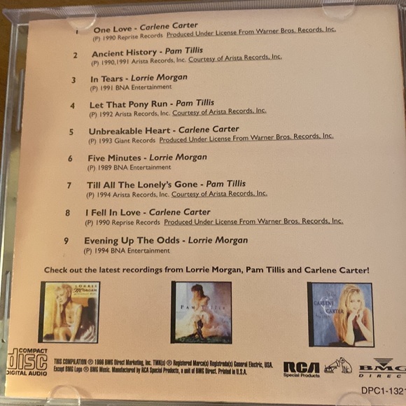 Kraft County Tour 96 CD Lorrie Morgan, Pam Tillis, Carlene Carter - Picture 2 of 4
